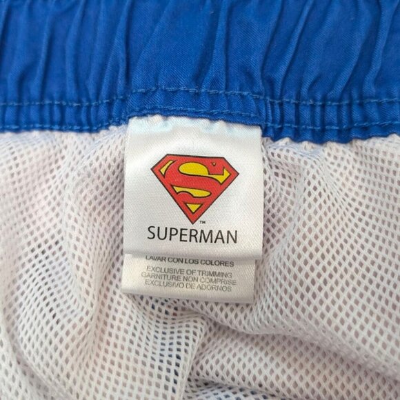 (2/$20) Superman Blue & Red Swim Trunks - Picture 6 of 7